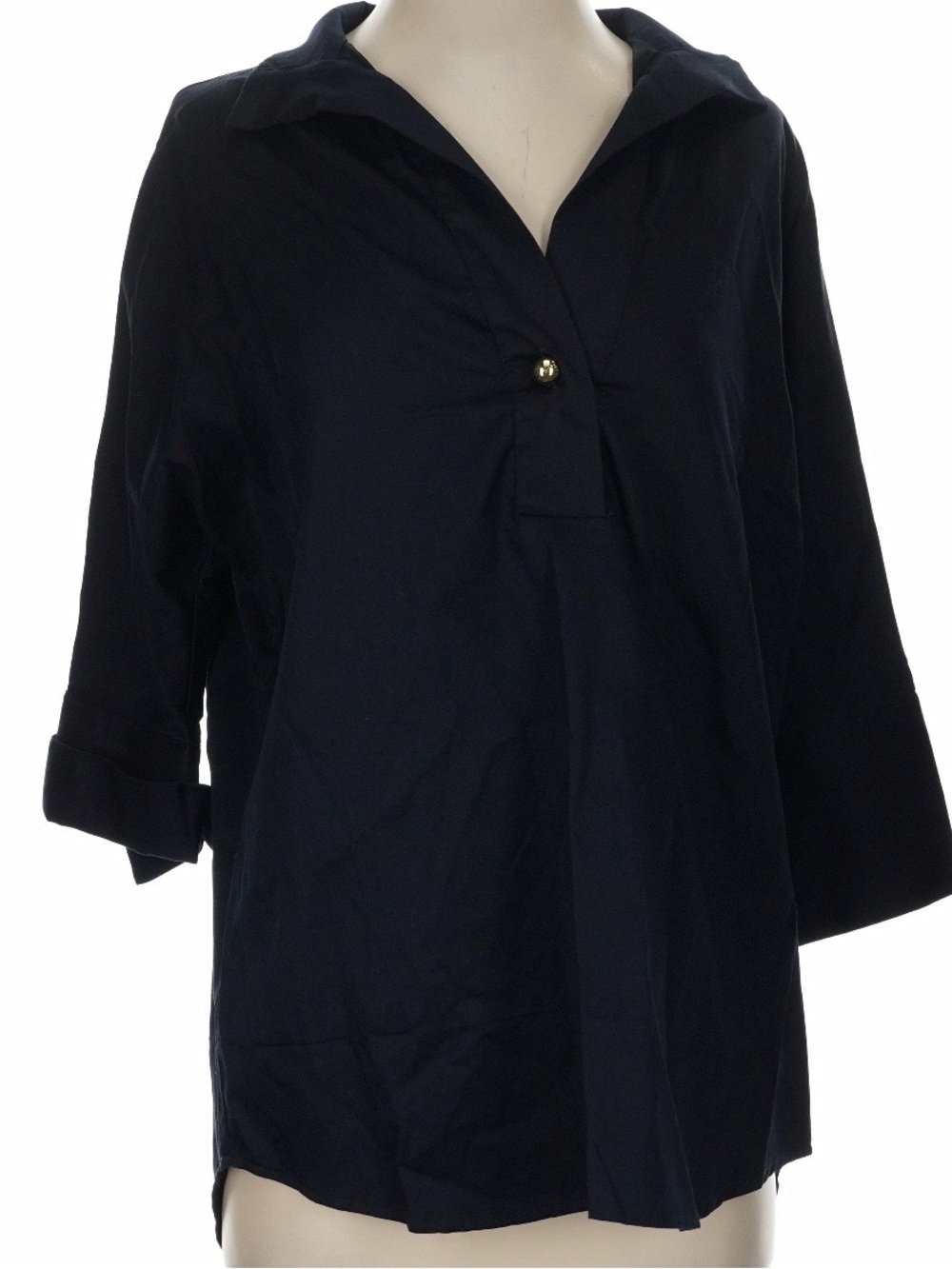 Tuckernuck Willow Blouse Navy Gold Buttons XXS - Picture 10 of 13